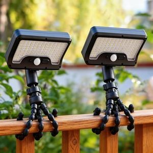 2 Pack Solar Grill Lights with 92 LEDs, 3 Motion Sensor Light Modes & Energy-Saving Desigh, 360° Adjustable Smoker BBQ Grill Accessories, Octopus Shaped, Grill Gifts for Him Her Parents Husbands