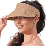 Straw Visor Hats for Women - Foldab