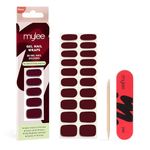 Mylee Gel Nail Wraps [Diva] – Solid Colour Range – 20 Pre-Cured Gel Stickers for Instant Mani – No Lamp Needed, Chip-Resistant, Glossy Finish, Lasts Up to 14 Days – Vegan & Cruelty-Free