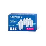 AQUAPHOR B15 Universal Replacement Water Filter cartridges, fits All Brita Classic and Wilkos Universal Water Filter Jugs, 6 Pack, 170l per Filter