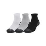 Under Armour Unisex UA Performance Tech 3pk Qtr, Sports Socks with Cooling, Drying Technology, Anti-Odour Fabric Running Socks plus Arch Support, Ankle Length Compression Socks