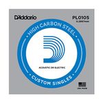 D'Addario PL0105 0.0105 Plain Steel Single String for Guitar