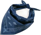 Moss and gear Bandana 100% cotton kerchief, extra soft cotton christmas gifts for fisherman- for Men & Women (Navy)