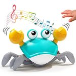 Kidology Crawling Crab Baby Musical Kids Toy with Led Lights & Rechargeable Battery|Interactive Early Learning and Entertainment Toys for Kids Toddlers & Infants (Green Crab)