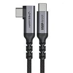 USB C To USB C 3.1 Video Cable 1M,90 Degree Braid cable with 4K UHD Audio 100W PD Fast Charge and Data Syncing At Gen2 10Gbps High Speed for USB C iPad Pro,MacBook Pro,iMac,Surface Pro and More