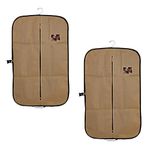 Kuber Industries Pack of 2 Coat Cover | Foldable Blazer Cover | Suit Cover With Zipper Closure | Cloth Organizer For Dust Proof Jacket | Cream