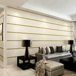 libby-nice Horizontal Stripes Wallpaper For Walls 3D Suede Non woven Fabric Modern Living Room Sofa TV Background Wall Papers Home Decor Beige