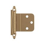 Amerock | Cabinet Hinge | 3/8 in (10 mm) Inset Non-Self Closing Face Mount | Champagne Bronze | Kitchen Cabinet Door Hinge | 1 Pair/Pack | Functional Hardware