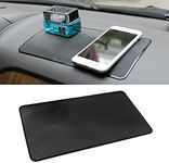 Car Dashboard Anti-Slip Rubber Pad, 10.6"x 5.9" Universal Non-Slip Car Magic Dashboard Sticky Adhesive Mat for Phones Sunglasses Keys Electronic Devices and More Use (Black/Grid)