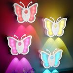 LOFTEK Butterfly Night Light for Kids- Rechargeable Motion Sensor Night Lights, 2 Color Modes Dimmable LED Nightlight, Stick on Wall, Bedside, Bathroom, Hallway, Closet, Nursery, Xmas Gift, White 4