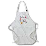 3dRose apr_113686_2 What Happens at Grammy's Stays at Grammy's-Medium Length Apron with Pouch Pockets, 22 by 24-Inch