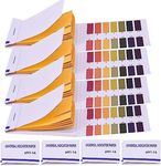 4 Packs/320Pcs PH Test Strips, 1-14 pH Strips Tester Litmus Paper pH Test Strips Litmus Paper Saliva pH Test Strips for Water Soil Drinks Vinegar Saliva Urine Food Cosmetic Solutions Soap hydroponics