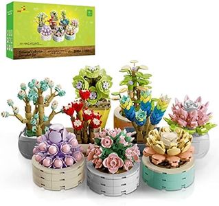 JMBricklayer Flowers Succulents Building Sets for Adults 20104, Botanical Collection Tiny Plants Building Blocks, Flower Bonsai Model for Room Home Office Decor, Flowers Gifts Ideas for Girls Women