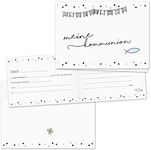 20 Communion Invitation Cards with Envelopes I DIN A6 I Set Invitations to Fill In I for Children I dv_751