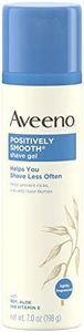 Aveeno Positively Smooth Moisturizing Shave Gel with Soy, Aloe, and Vitamin E to help Prevent Nicks, Cuts and Razor Bumps, Lightly Fragranced, Pack of 6, 7 oz each