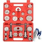 Acymner 24PCS Disc Brake Caliper Tool Kit | Heavy Duty Disc Brake Piston Caliper Compressor Rewind Tool Set for Brake Pad Replacement Reset, Used on Most American European Japanese Autos (Red)