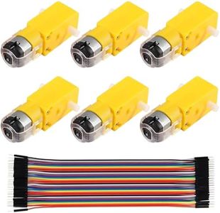KEAcvise mini dc Motor - 3v-6v Dual Shaft tt Motor with Gearbox for arduino, Robot, Smart car, stem Projects, Science Experiments, Engineering Class, Student lab (8pcs, high Ratio)