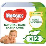 Huggies Baby Wipes, Natural Care Extra Care, 12 Packs (672 Wipes Total)