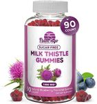 Milk Thistle Gummies- Naturally Flavored, Sugar-Free Milk Thistle 1000mg Extract – Liver Detox, Support, Renew Cleanse. Delicious Alternative to Milk-Thistle Capsules, Power, or Tea - 90 Count