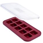 Souper Cubes 2 Tbsp (30 mL) Silicone Freezer Molds with Lids - Perfect for Freezing Herbs, Butter, Juice and More - Baby Food Freezer Tray - Cranberry – 1-Pack