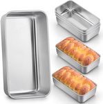 LIANYU 6 Pack Bread Loaf Pan for Baking Bread 9x5, Bread Pans for Homemade Bread, Stainless Steel Meat loaf Baking Pan, Nonstick Loaf Tin for Banana Sandwich Sourdough