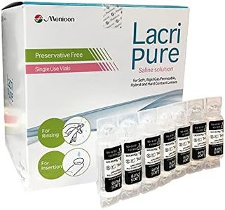 Menicon LacriPure Saline Contact Lens Solution, for Lens Rinse & Insertion, 98 Vials, 5ml