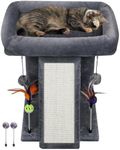 TWDEPART Cat Tree Cat Tower with Cat Scratching Post for Indoor Cats,Activity Centre Climbing Tree Cat Furniture with Playful Toy Balls,Grey�…