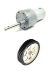 INVENTO 1pcs 12v 10 Kg-cm 1000 RPM Side Shaft High Torque Geared DC Motor Heavy Duty with 100mm x 20mm Wheel for Robot Car DIY