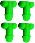 Carastora Glow-in-The-Dark Valve Stem Caps – 4-Pack Funny Wheel Accessories, Airtight, Rustproof, Dustproof & Waterproof Caps for Cars, Bikes, Trucks, Motorcycles – Universal Fit(Green)