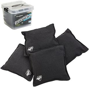 Triumph Sports Black Canvas Cornhole Bags – 4 Bags Included, Size 6" x 6" 16 oz (12-0055BK-2W)