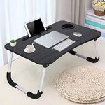 Ardith Multi-Purpose Laptop Desk for Study and Reading with Foldable Non-Slip Legs Reading Table Tray, Laptop Table, Laptop Stands, Laptop Desk,Foldable Study Laptop (Laptop Black)