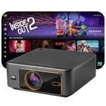 PIXPAQ RAY (Japan) 2000 ANSI & 20000 Lumen Fully Automatic, Brightest Full HD 1080p,4K HDR Android Home Projector (Auto Focus + Auto Keystone), ARC, Dual WiFi & BT, Dual HDMI Port HDMI ARC Supported