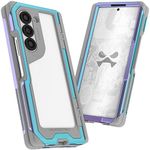 Ghostek Atomic Slim Galaxy Z Fold 6 Case with Built-in Kickstand, Clear Back and Aluminum Metal Bumper Premium Protective Phone Cover Designed for 2024 Samsung Galaxy Z Fold6 (7.6") (Prismatic)