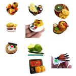 GIFTINGURU Amazing Magnets Combos, Food Fridge Magnets, Exact replicas, Colourful Playful Magnets (Different State Special 10 Magnet)