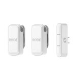 RØDE Wireless Micro Compact Wireless Microphone, Two Microphones with Charging Case for Smartphone Content Creation - USB-C - White