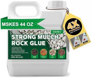 Concentrate Rock Glue, Makes 44oz Mulch Glue for Landscaping, Pea Gravel Binder Spray for Outdoor, Garden, Yard, Pet-Friendly Mulch Anchor Easily Holds Rubber, Stone, Pebble, Gravel, Wood, Bark