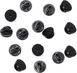 PVC Rubber Pin Backs Butterfly Clutch Backings Pin Cap Keepers Replacement for Uniform Badges Comfort Fit Tie Tack Lapel Pin Backing Holder Clasp, Black 20pcs