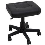 YEFA Premium Ergonomic Footrest with Wheels | Height Adjustable Leg and Foot Rest for Work Comfort | Thick Padding | Office Seat