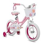 JOYSTAR 14 Inch Girls Bike Toddler Bike for 3 4 5 Years Old Girl 14" Kids Bikes for Ages 3-5 yr with Training Wheels and Basket Children's Bicycle in Pink