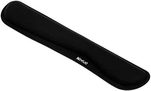 Nefuo Keyboard Wrist Rest, Gel Memory Foam Keyboard Pad with Wrist Support for Easy Typing & Pain Relief, Comfortable Keyboard Rest Suit for Computer, Laptop, Office & Home (Black)
