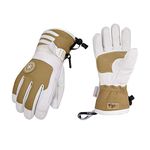 Vgo... -4℉ or Above 3M Thinsulate G150 Lined Winter Goatskin Leather Skiing Gloves Waterproof Insert (GA2446FW)…