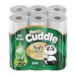 Panda 3 PLY Toilet Rolls Soft Quilted Aloe Vera Scented Toilet Loo Tissue Paper - 190 Toilet Paper Rolls Bulk