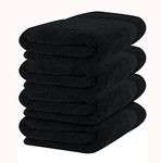 AYUS 425 GSM Pure Cotton Soft and Absorbent Spa Saloon Quality Black Bath Towel (4)