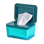 Wipes Holder, Wipes Dispenser with Lid, Pouch with Lid, Baby Wipes Case Keeps Wipes Fresh, Wipe Container Regular Storage Case Box(Green,1P)