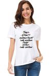 Workshop Graphic Printed T-Shirt for Women | Funny Quote They Don?t Know | English Friends Slogan Stylish T Shirt | Round Neck Netflixx Web Series T Shirts | Half Sleeve Office tees White