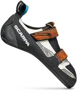 SCARPA Men's Quantic Rock Climbing Shoe for Gym and Sport Climbing, Dust Grey/Mango, 11.5-12