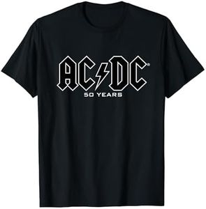 AC/DC - Historia del Logos 50 Años Camiseta