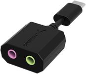 SABRENT USB Type-C External Stereo Sound Adapter for Windows and Mac. Plug and Play No Drivers Needed. (AU-MMSC)