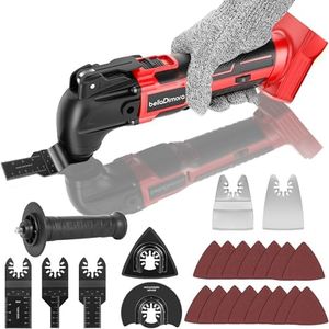 Cordless Oscillating Multi Tool Compatible with Milwaukee 18V Battery(Battery Not Included), Brushless Motor Oscillating Power Tools, 6 Variable Speeds, 23-Piece Kit for Cutting, Sanding, Scraping