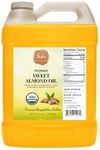 Certified Organic Unrefined Cold Pressed Sweet Almond Oil- 1 Gallon